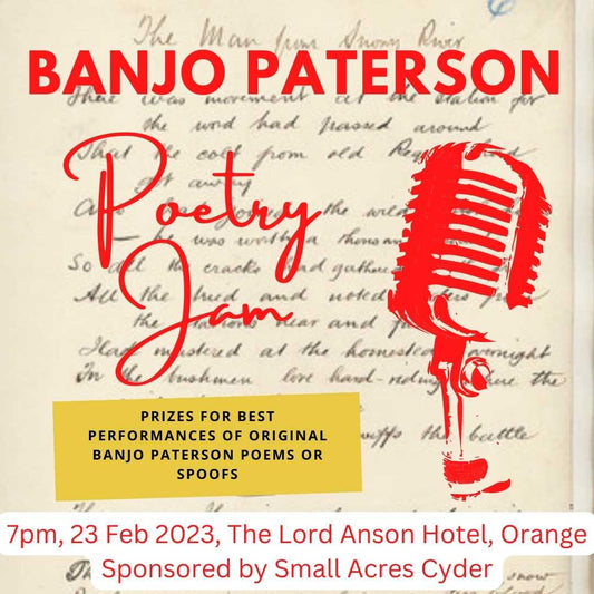 Our event at Orange's Banjo Paterson Poetry Festival - Small Acres Cyder
