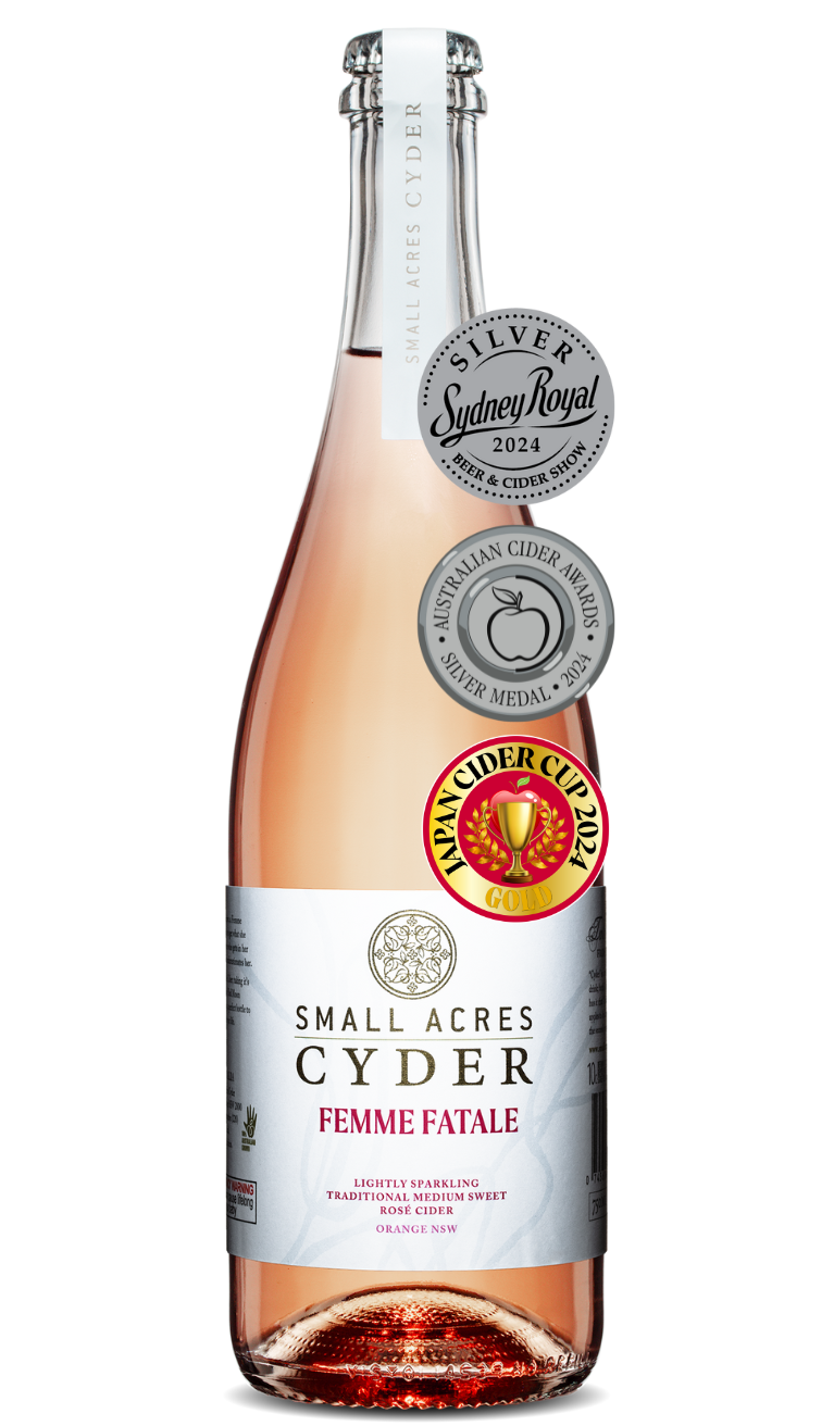 Small Cizer Femme Fatale Rosé / Rose Cider – Small Acres Cyder