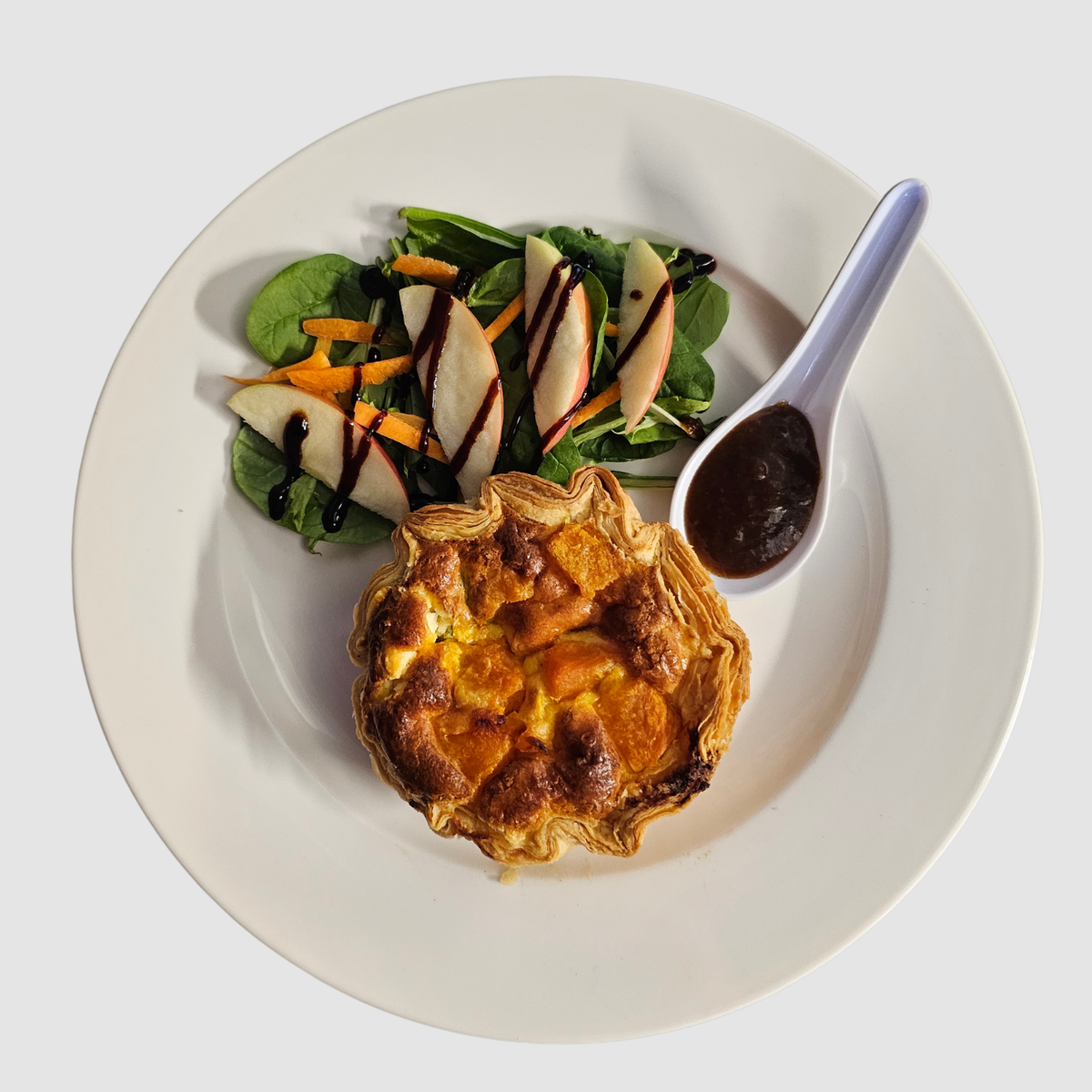 Gourmet Pumpkin and Feta Quiche with Salad